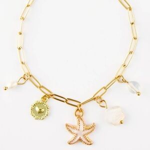 Gold Beach Charm bracelet